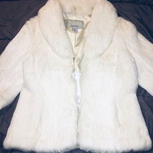 Gorgeous Winter White Real Rabbit fur coat